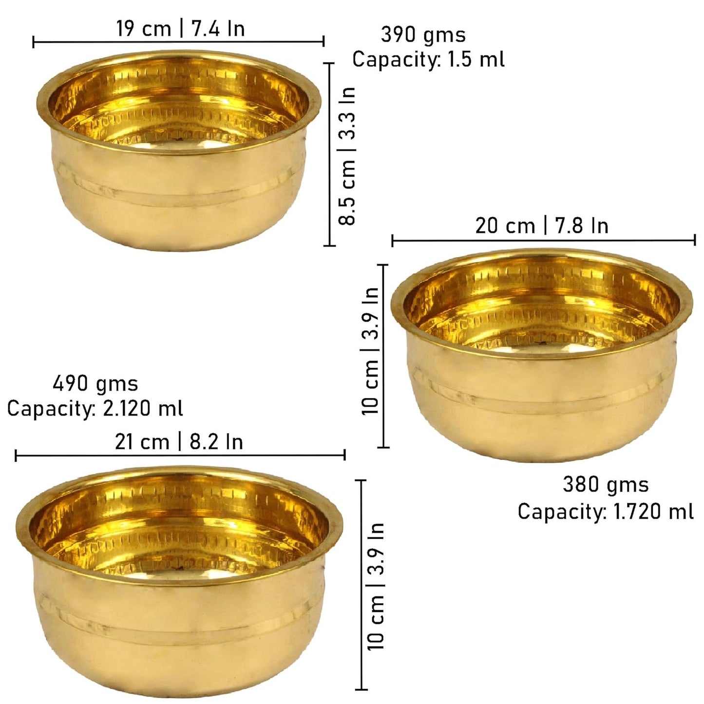 Brass Cooking Utensils (Bowls)